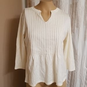 J. Jill NWT Off White Top!